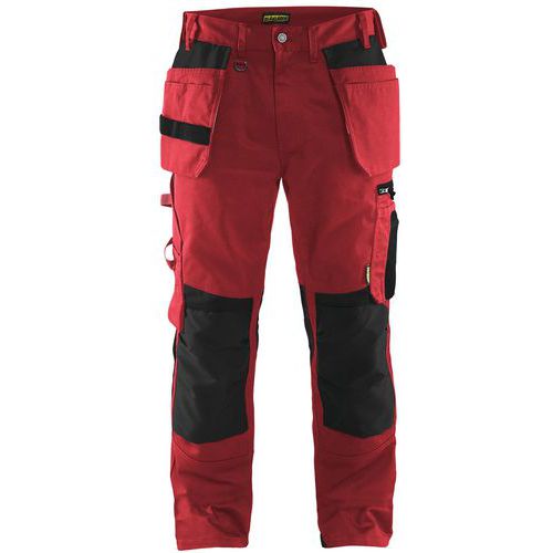 Pantaloni da artigiano rosso/nero taglia 40L,