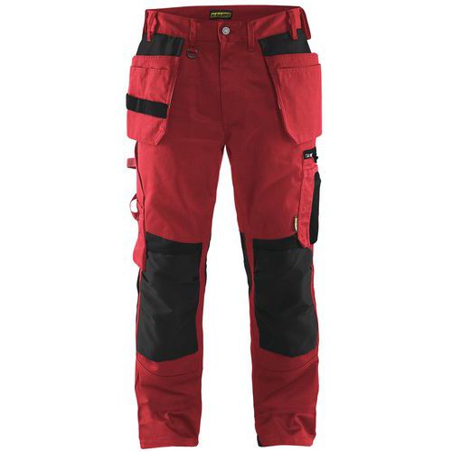 Pantaloni da artigiano rosso/nero taglia 44L,