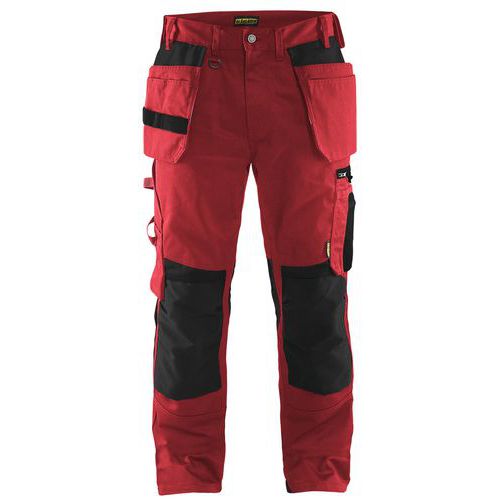 Pantaloni da artigiano rosso/nero taglia 46L,