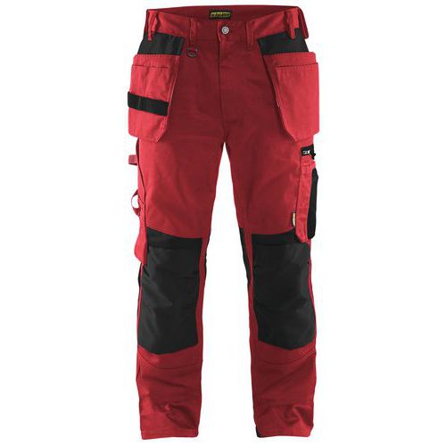Pantaloni da artigiano rosso/nero taglia 48L,