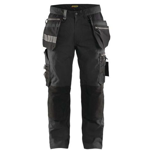 Pantaloni da artigiano stretch grigio scuro/nero 42L,