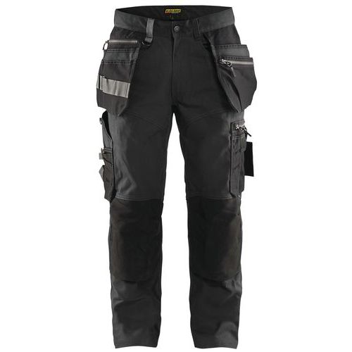 Pantaloni da artigiano stretch grigio scuro/nero 44L,