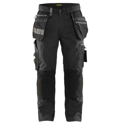 Pantaloni da artigiano stretch grigio scuro/nero 48,