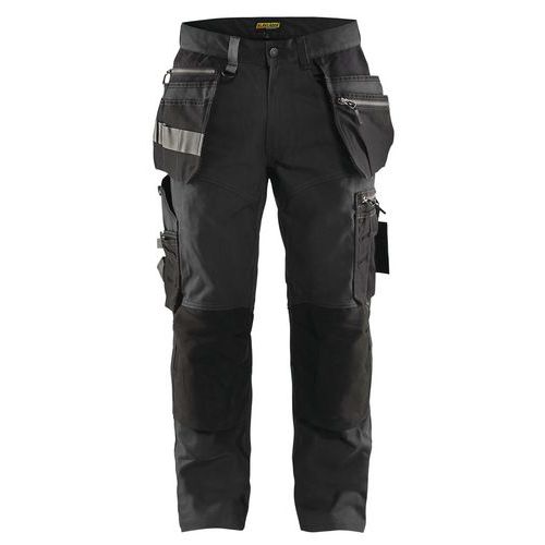 Pantaloni da artigiano stretch grigio scuro/nero 58,