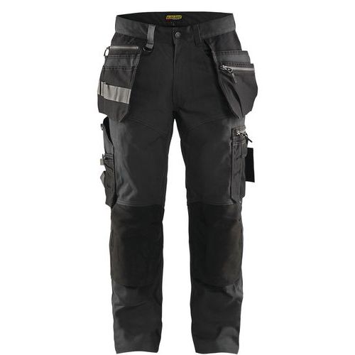 Pantaloni da artigiano stretch grigio scuro/nero 46C,