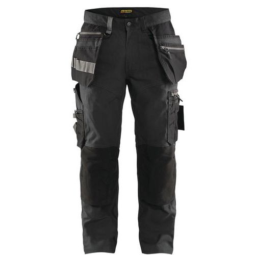 Pantaloni da artigiano stretch grigio scuro/nero 44C,