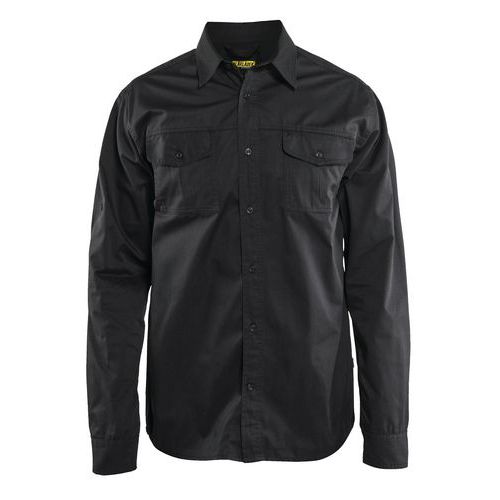 Camicia in twill nero S - 329811909900S,