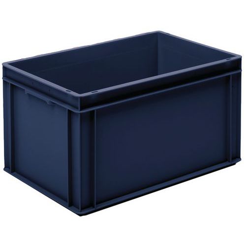 Contenitore a norma europea - Pieno - Blu riciclato - 60L,