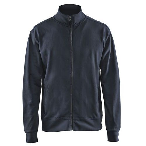 Felpa con zip blu marina scuro taglia 4XL,