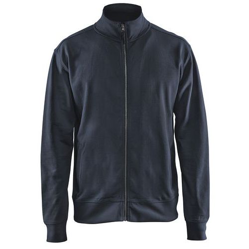 Felpa con zip blu marina scuro taglia M,