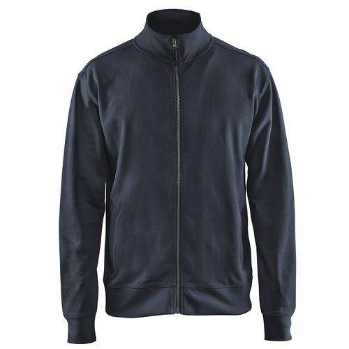 Felpa con zip blu marina scuro taglia XXL,