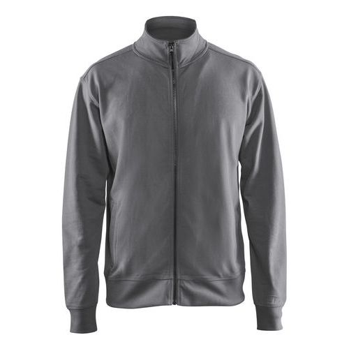 Felpa con zip grigio taglia 4XL,