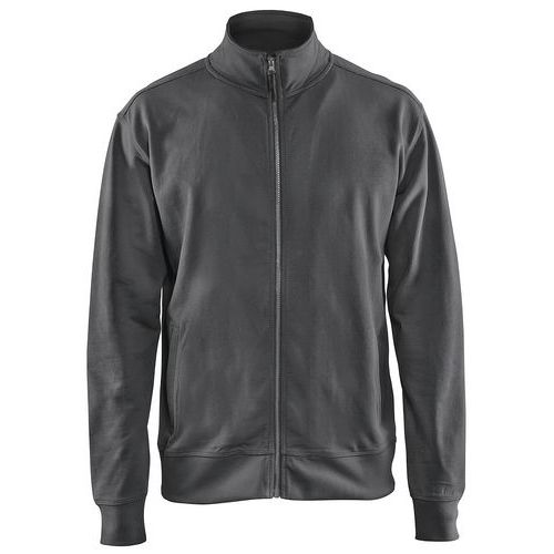 Felpa con zip grigio scuro taglia M,