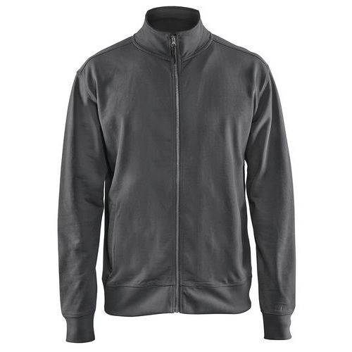 Felpa con zip grigio scuro taglia XS,