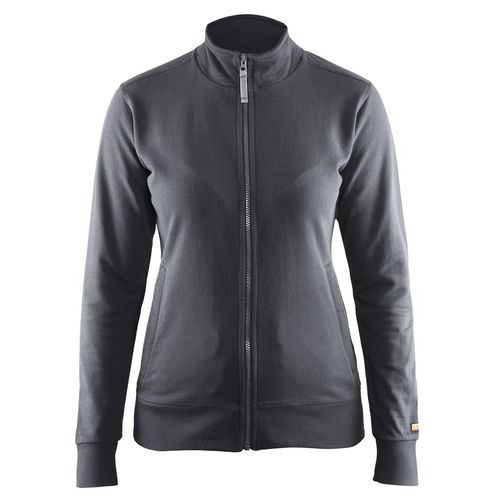 Felpa con zip da donna grigio scuro taglia M,