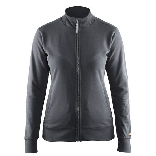 Felpa con zip da donna grigio scuro taglia XXXL,