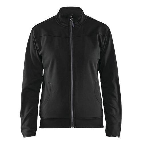 Felpa con zip da donna nero/grigio scuro taglia M,