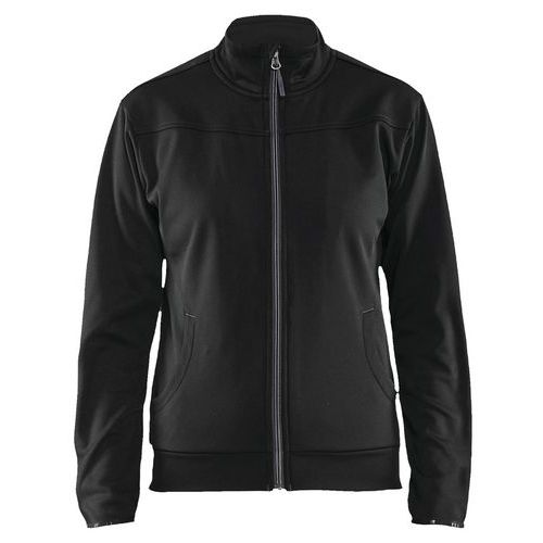 Felpa con zip da donna nero/grigio scuro taglia XXXL,