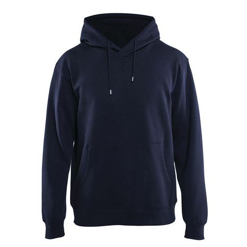 Felpa con cappuccio blu marina taglia XXXL,