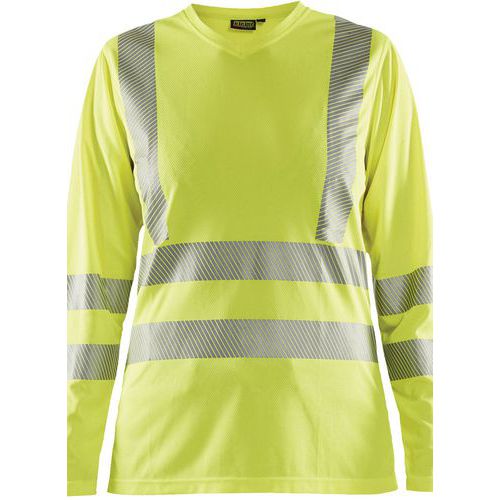 Blaklader Donna Giallo T-Shirt Da A Maniche Lunghe - Immagine 2