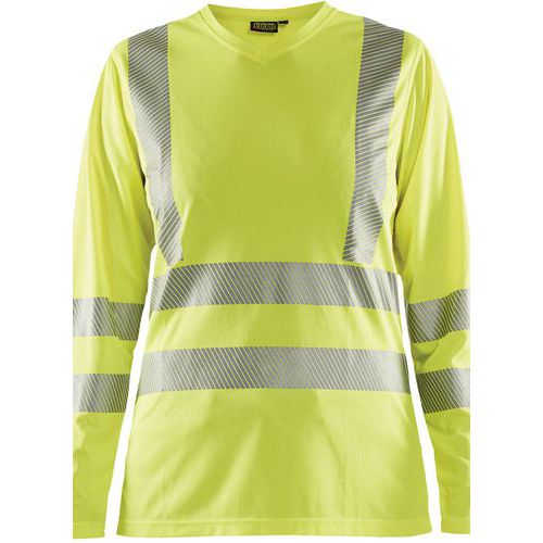 Blaklader Donna Giallo T-Shirt Da A Maniche Lunghe - Immagine 2