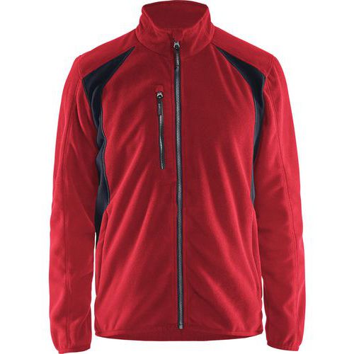 Giacca in micropile rosso/nero taglia L,