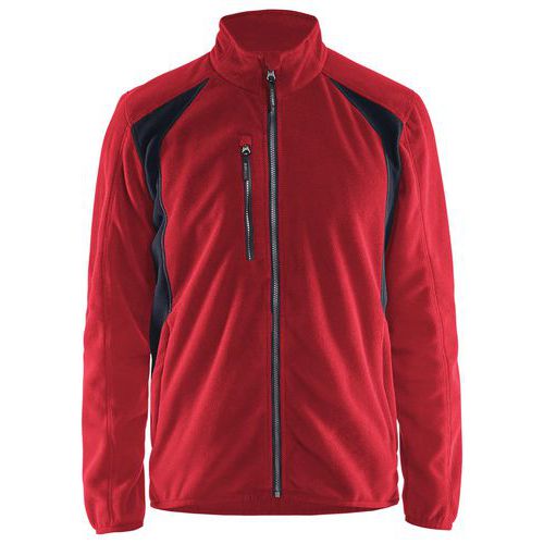 Giacca in micropile rosso/nero taglia XXL,