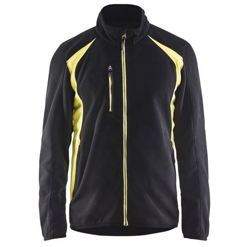 Giacca in micropile nero/giallo fosforescente taglia XXXL,