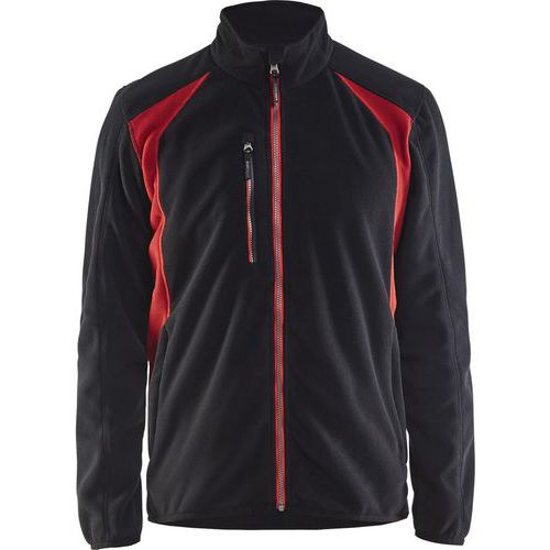 Giacca in micropile nero/rosso taglia 4XL,