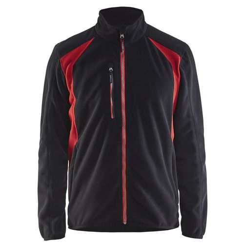 Giacca in micropile nero/rosso taglia XXL,