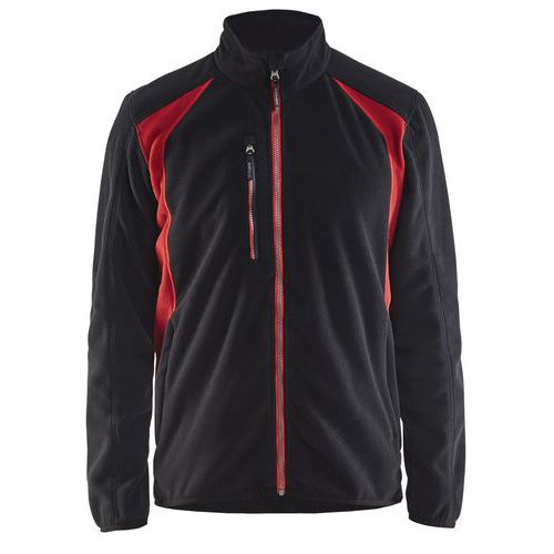 Giacca in micropile nero/rosso taglia XXXL,