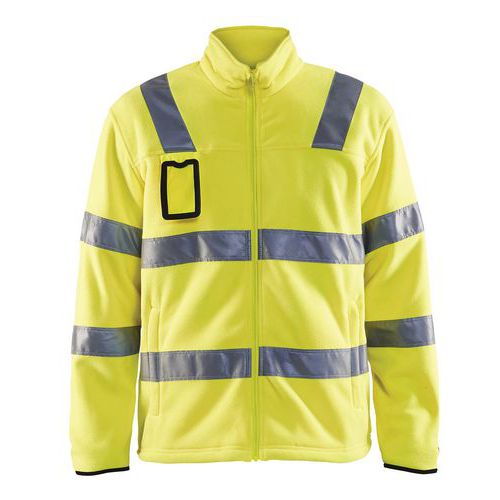 Giacca in pile alta visibilità giallo fluorescente taglia XS,