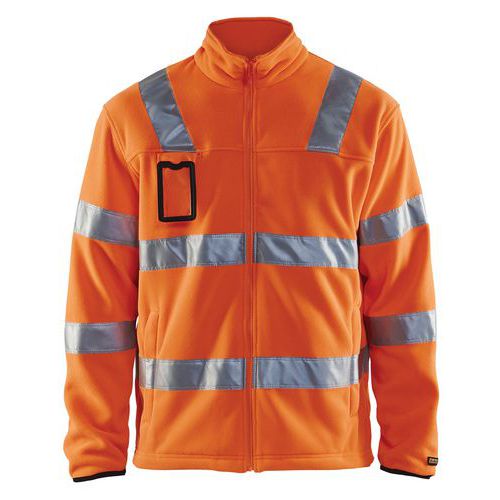 Giacca in pile alta visibilità arancione fluorescente T L,
