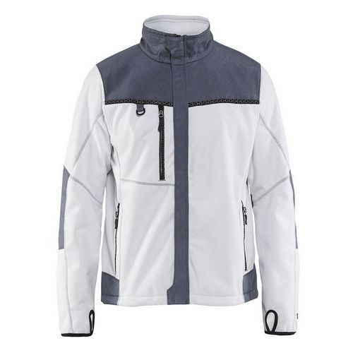 Giacca in pile antivento bianco/grigio taglia XXL,