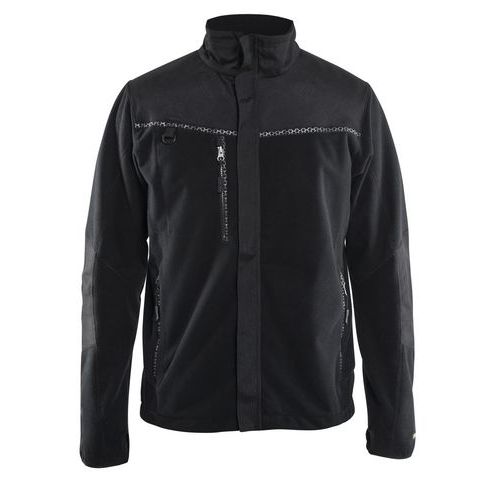 Giacca in pile antivento nero taglia XS,