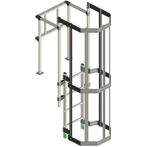 Sbarco con parapetto e cancelletto,