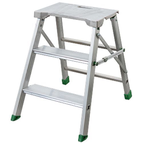 Sgabello professionale pieghevole d'alluminio 2gr + pedana,