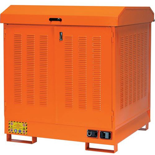 CONT.ECO PER 4 FUSTI DA LT. 200 BOX LAMIERA PER INFIAMMABILI,