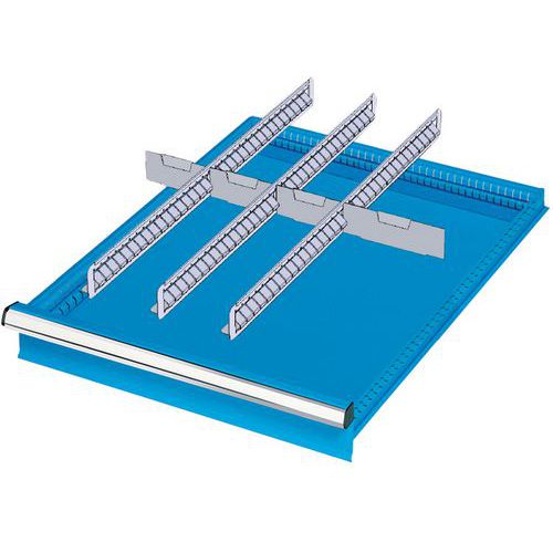 suddivisione cassetti 150mm 27x36U 3 div fes 3+1 div trasv,