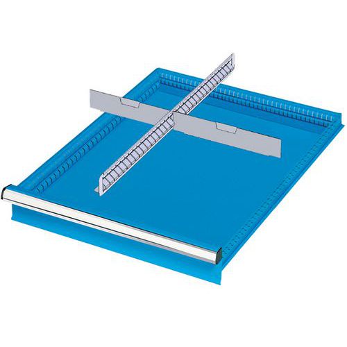 suddivisione cassetti 50mm 27x36U 1 div fes 1+1 div trasv,