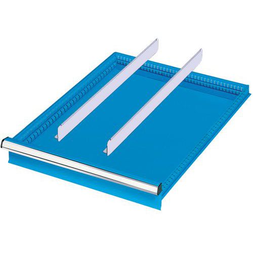 suddivisione cassetti 300mm 27x36U 2 divisori lisci 36U.,