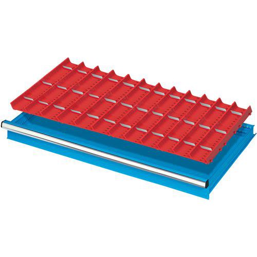 suddivisione cassetti 75 mm 54X27U 18 conche a 2 canali,