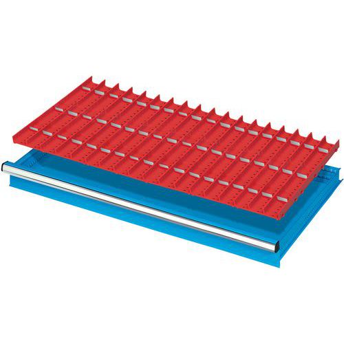 suddivisione cassetti 50 mm 54X27U 18 conche a 3 canali,