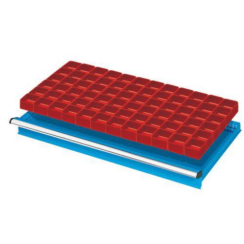 suddivisione cassetti 100-125mm 54X27U 72 vaschette 75x75mm,