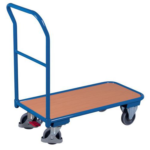 Carrello in acciaio con sponda tubolare - 950x500x990mm - Portata 400 kg,