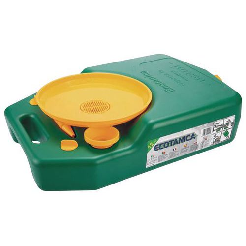 Tanica nera plus 12 L con imbuto 57x37xh13,5 cm cm,