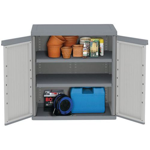 Armadio basso due ante divisorio 2 ripiani,