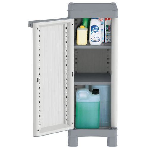 Armadio basso 1 ante 2 ripiani interni regolabili.,