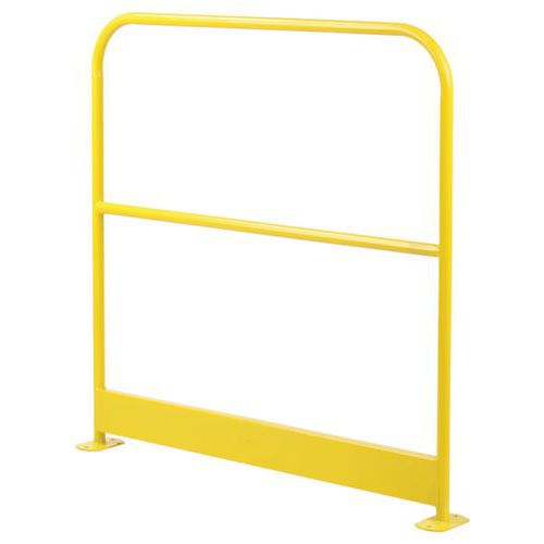Barriera di sicurezza gialla con zoccolo - 1000 mm,