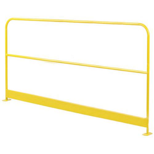 Barriera di sicurezza gialla con zoccolo - 2000 mm,